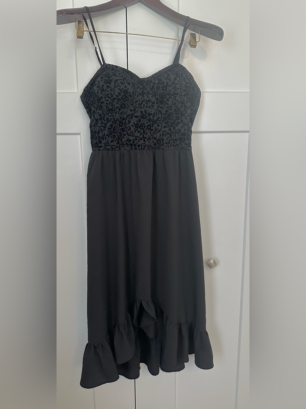 Band of the Free High Low Sleeveless Brocade Bodice Dress